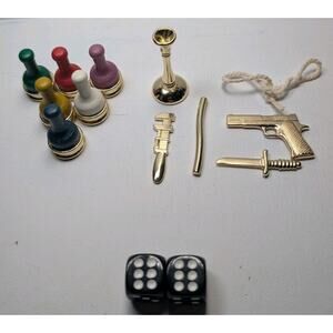 Clue Replacement Pieces Lot Pawns Dice Weapons Bell Rope Game Parts New Return